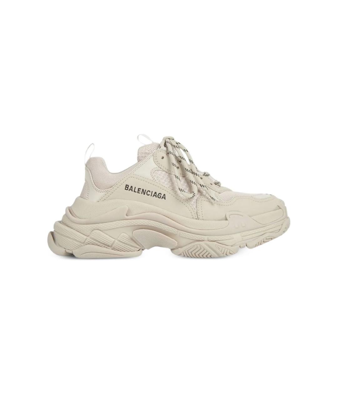 BALENCIAGA Бежевые замшевые кроссовки, фото 8