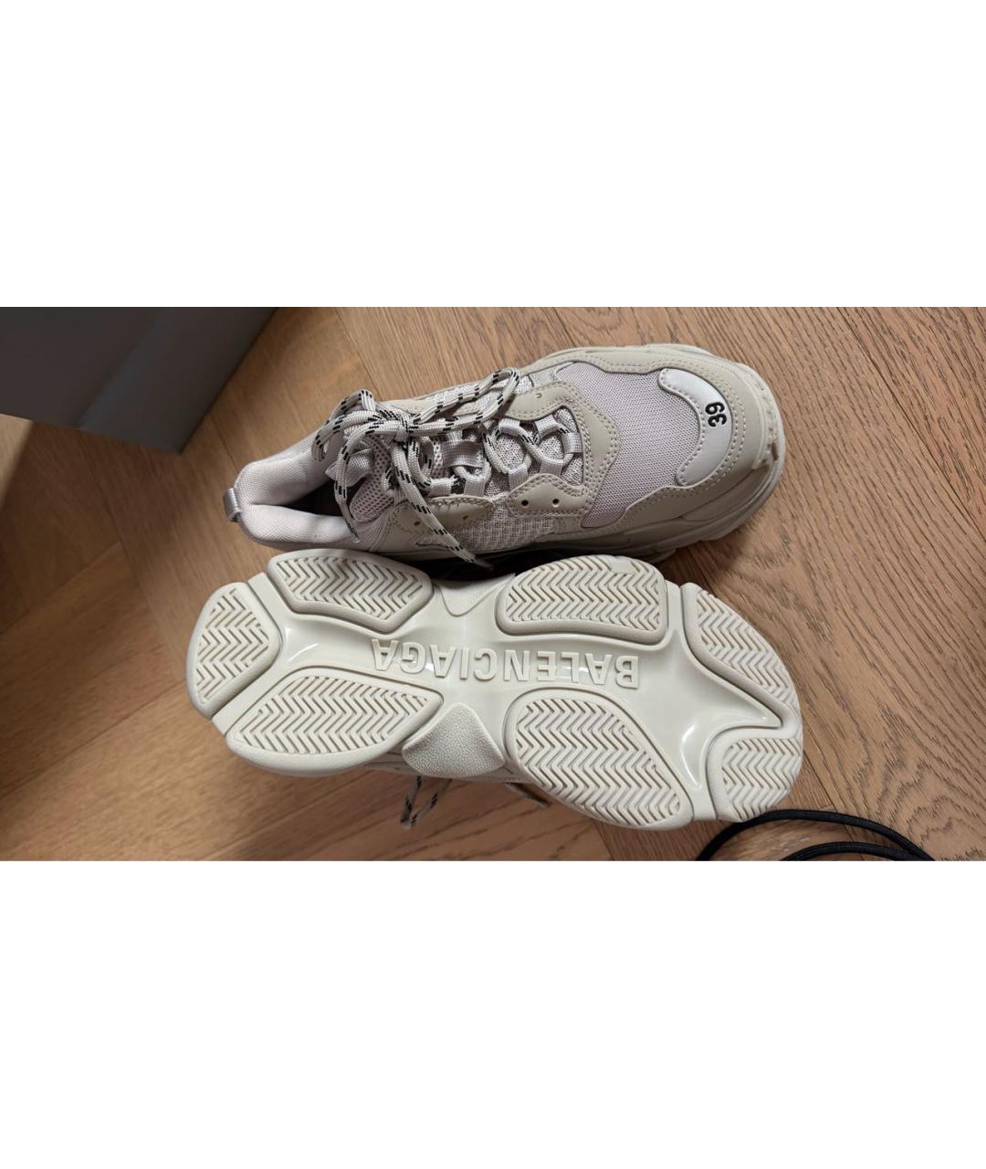 BALENCIAGA Бежевые замшевые кроссовки, фото 6