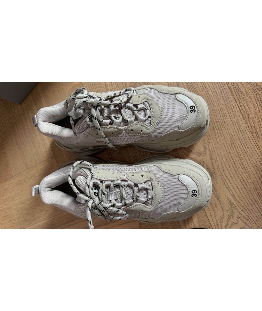 BALENCIAGA Бежевые замшевые кроссовки, фото 5