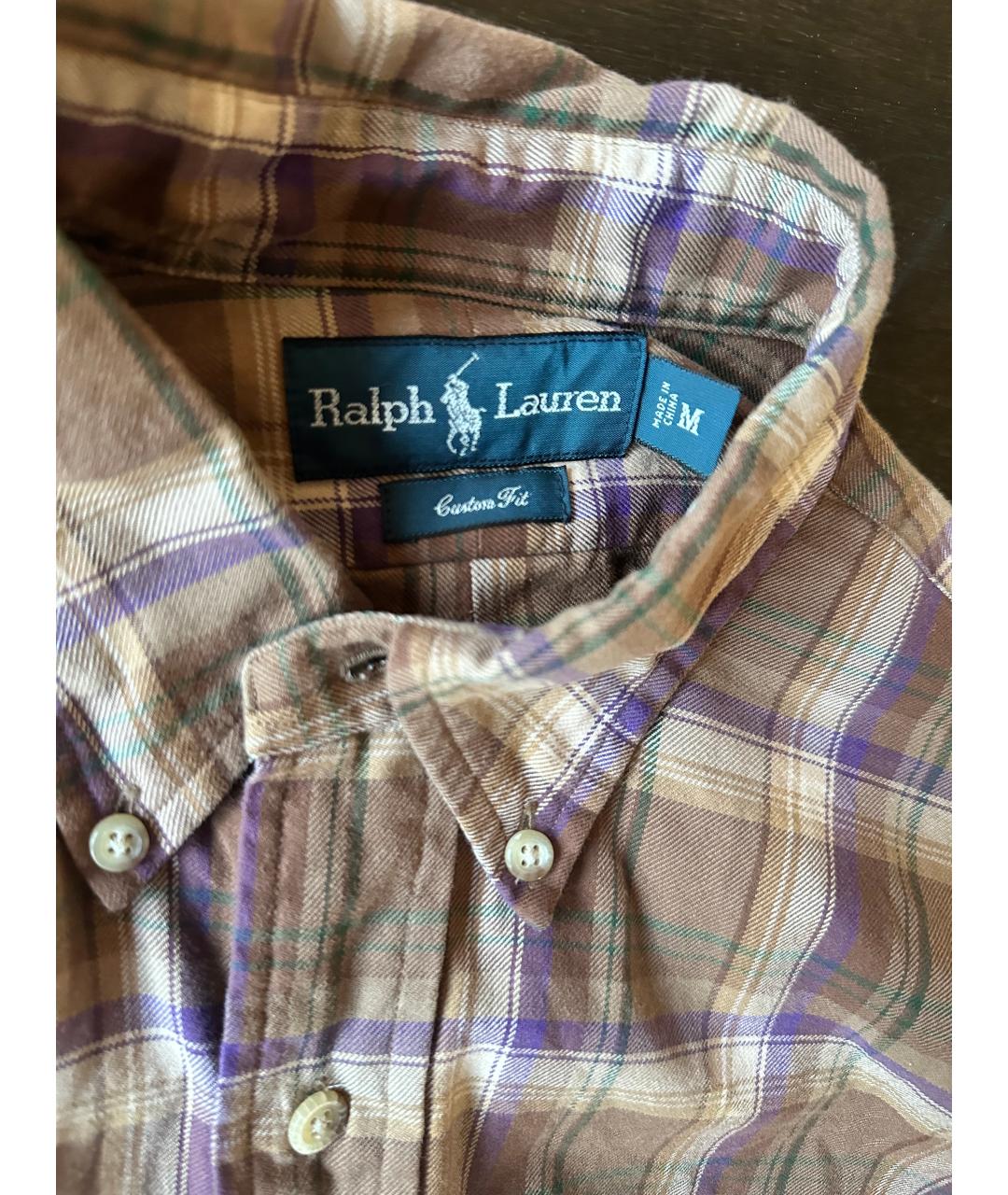 POLO RALPH LAUREN Коричневая хлопковая кэжуал рубашка, фото 3