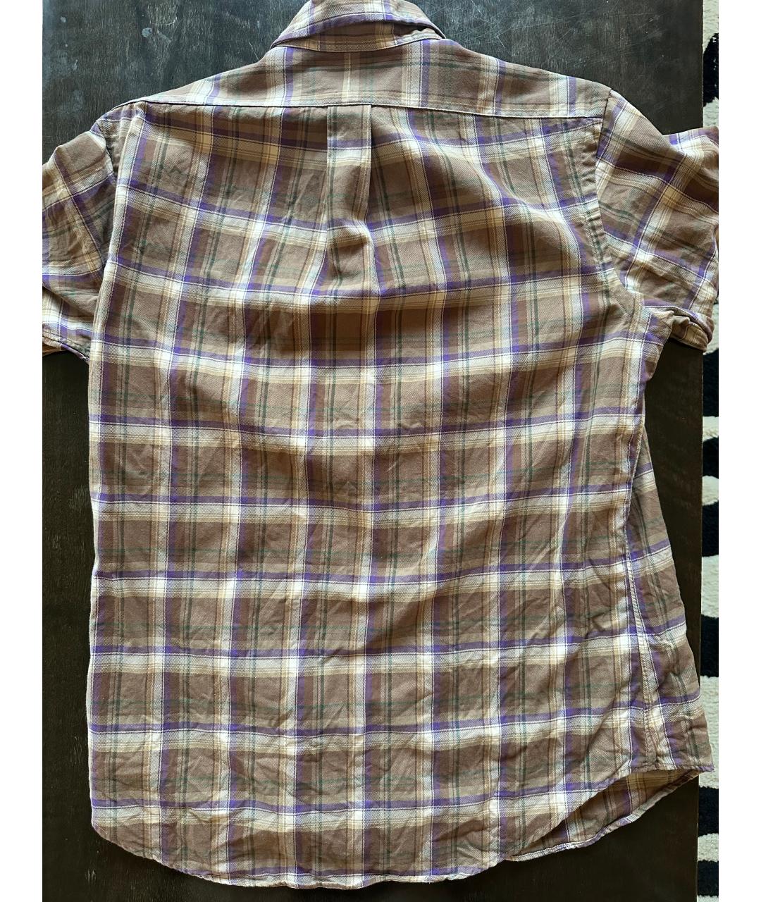 POLO RALPH LAUREN Коричневая хлопковая кэжуал рубашка, фото 2