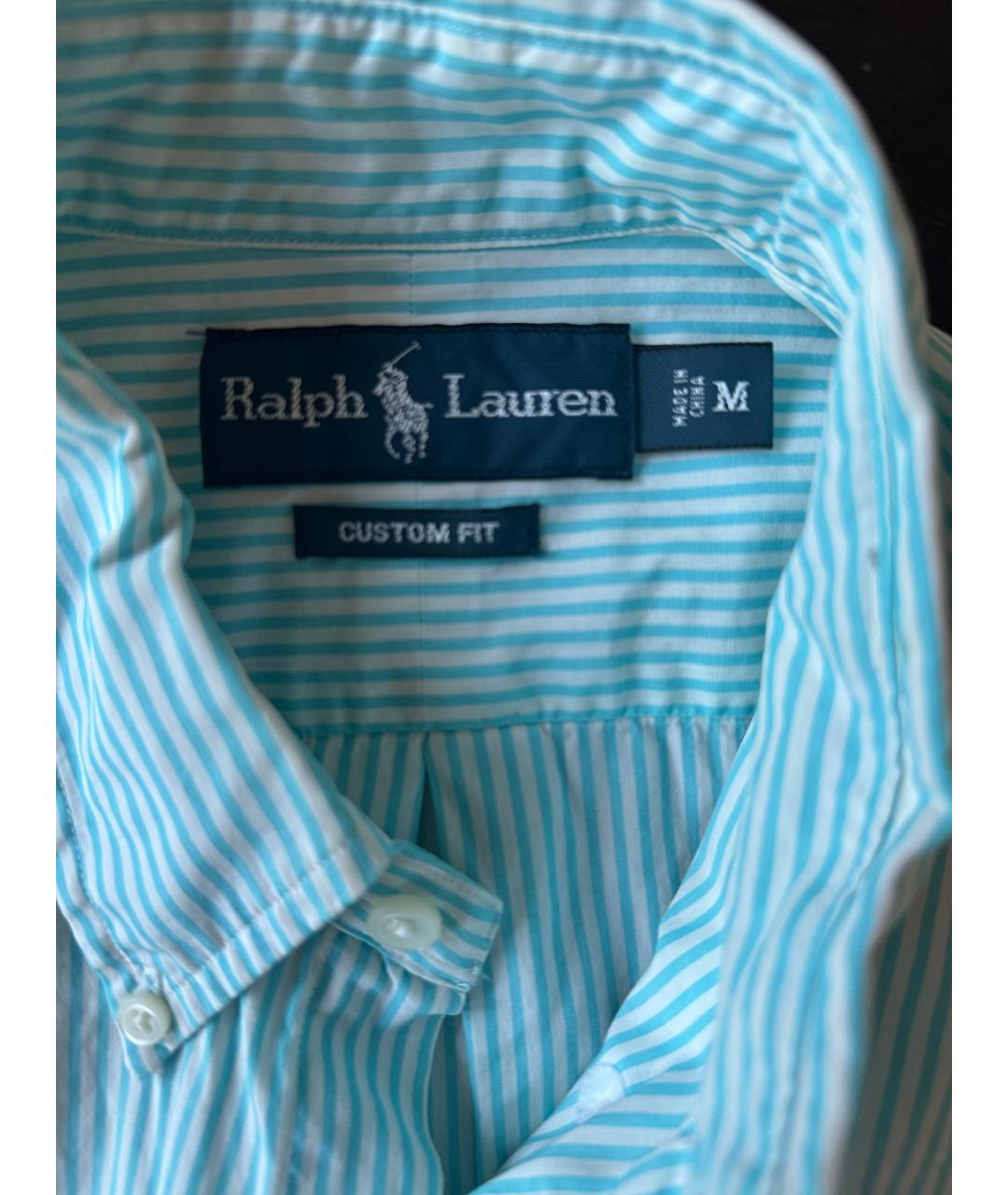 POLO RALPH LAUREN Бирюзовая хлопковая кэжуал рубашка, фото 3