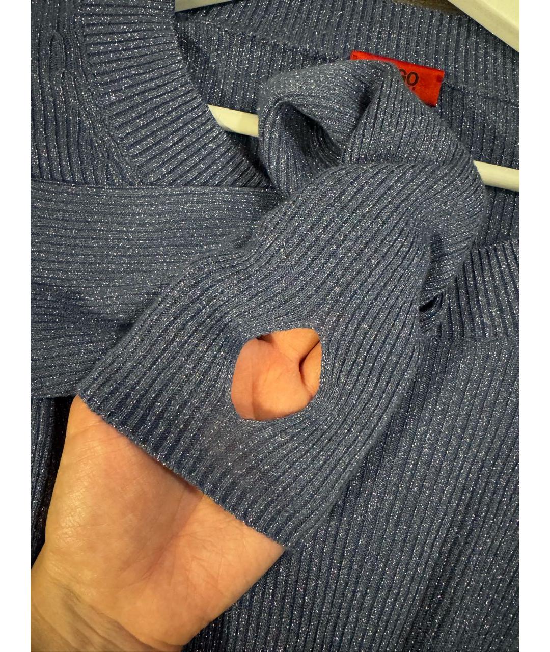 HUGO BOSS Синий вискозный джемпер / свитер, фото 4