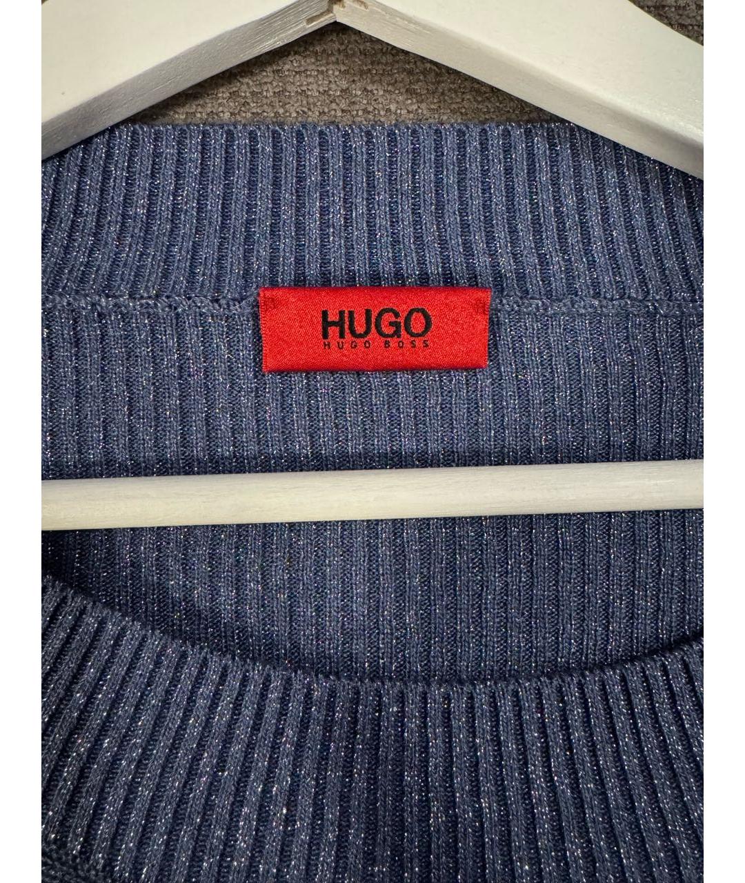 HUGO BOSS Синий вискозный джемпер / свитер, фото 3