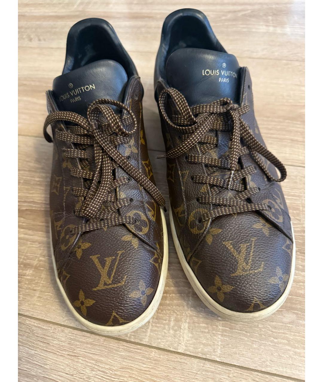 LOUIS VUITTON Коричневые низкие кроссовки / кеды, фото 3