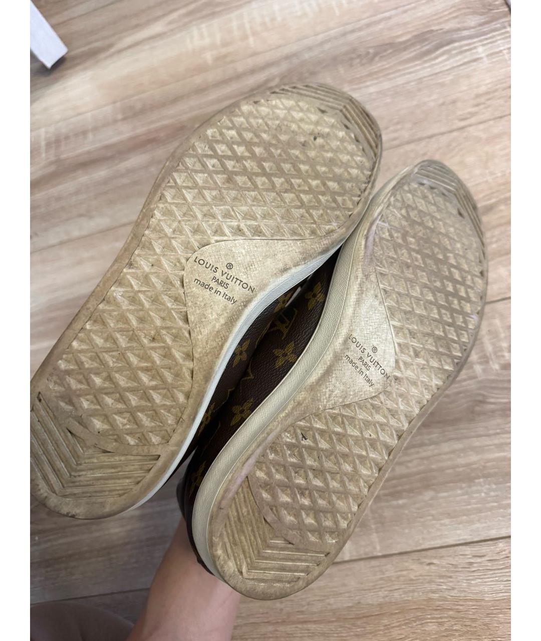 LOUIS VUITTON Коричневые низкие кроссовки / кеды, фото 7
