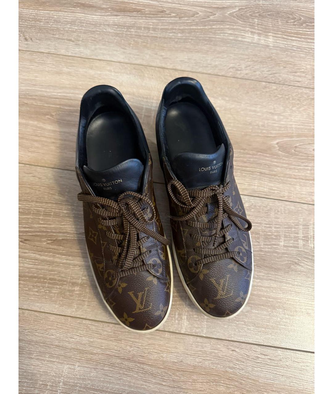 LOUIS VUITTON Коричневые низкие кроссовки / кеды, фото 2