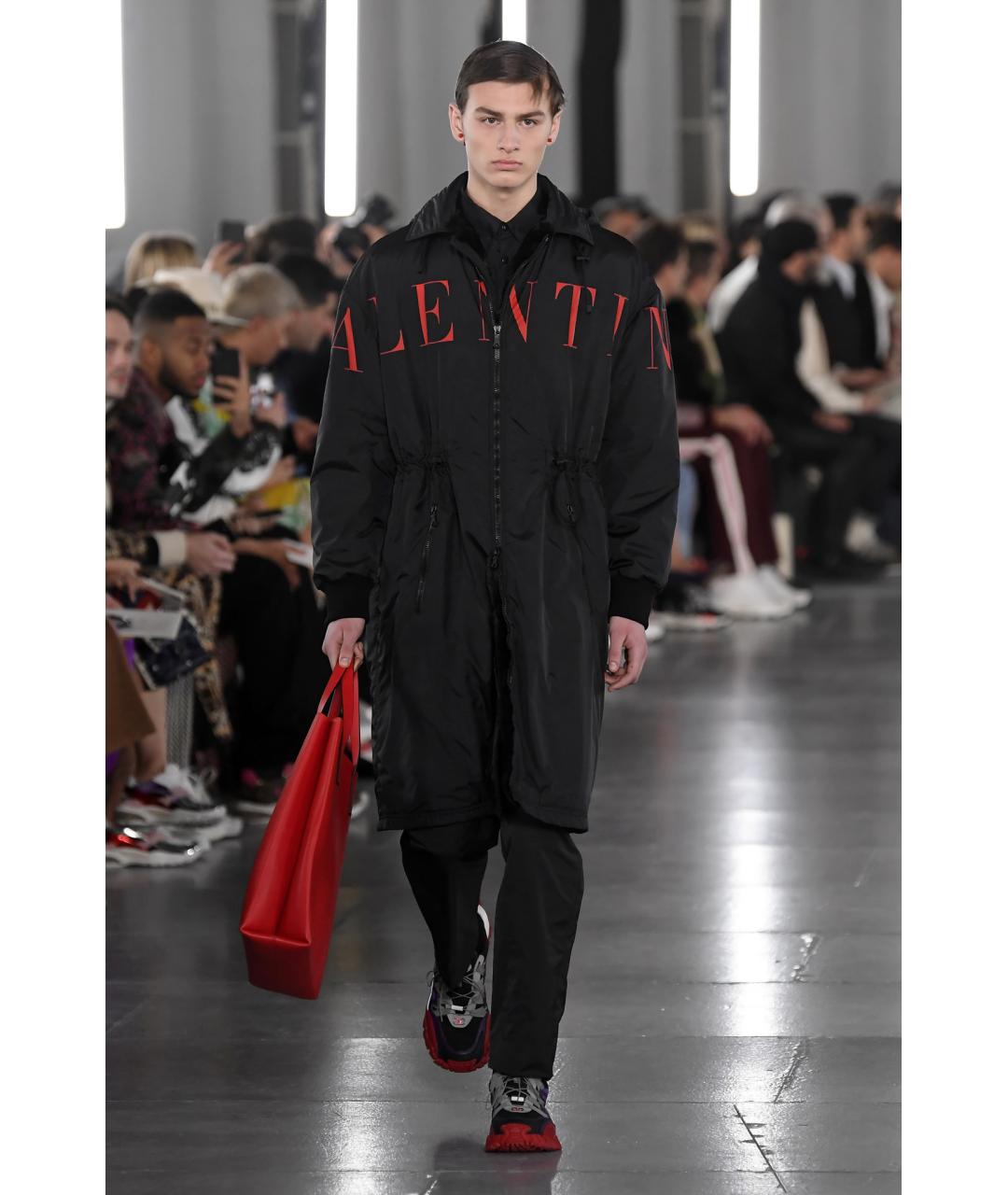 VALENTINO Черный меховой тренч / плащ, фото 8