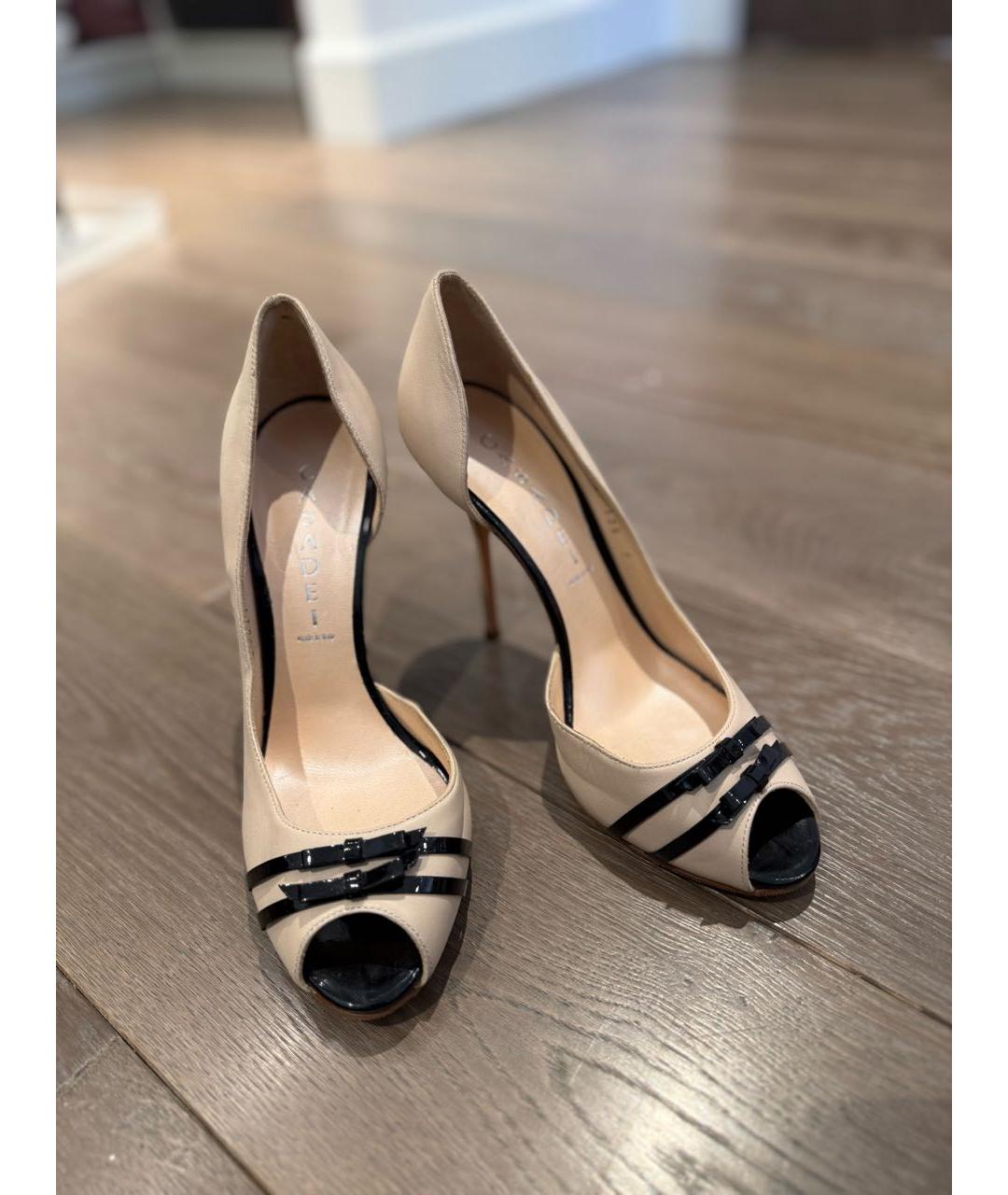 CASADEI Бежевые кожаные туфли, фото 3