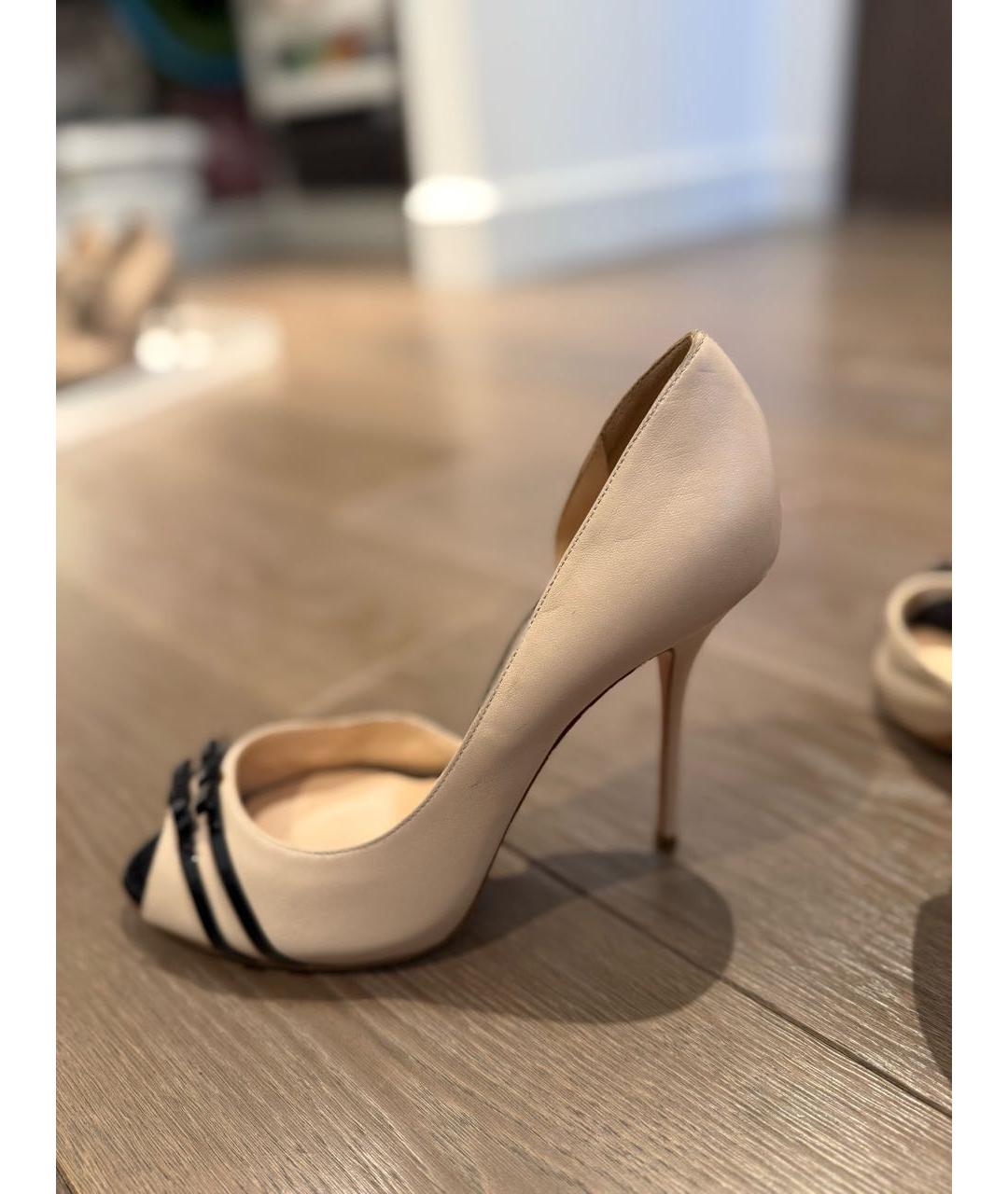 CASADEI Бежевые кожаные туфли, фото 5