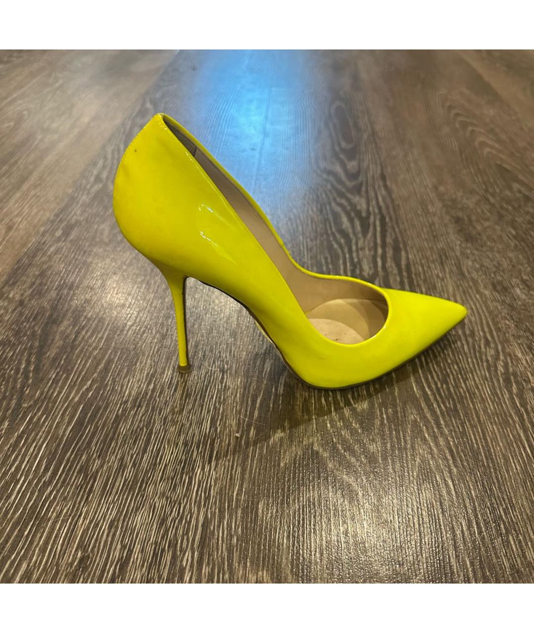 CASADEI Желтые кожаные туфли, фото 4