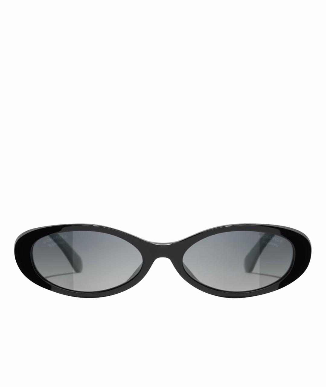 CHANEL Черные металлические солнцезащитные очки, фото 1