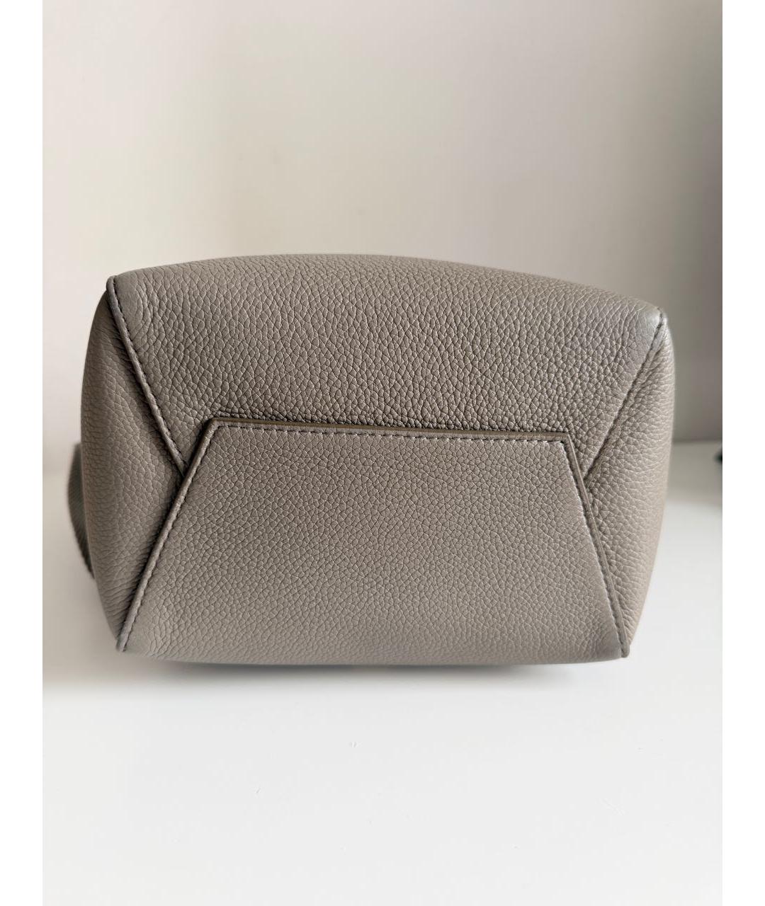 CELINE Бежевая кожаная сумка через плечо, фото 7