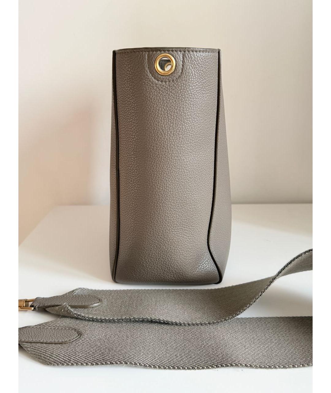 CELINE Бежевая кожаная сумка через плечо, фото 2