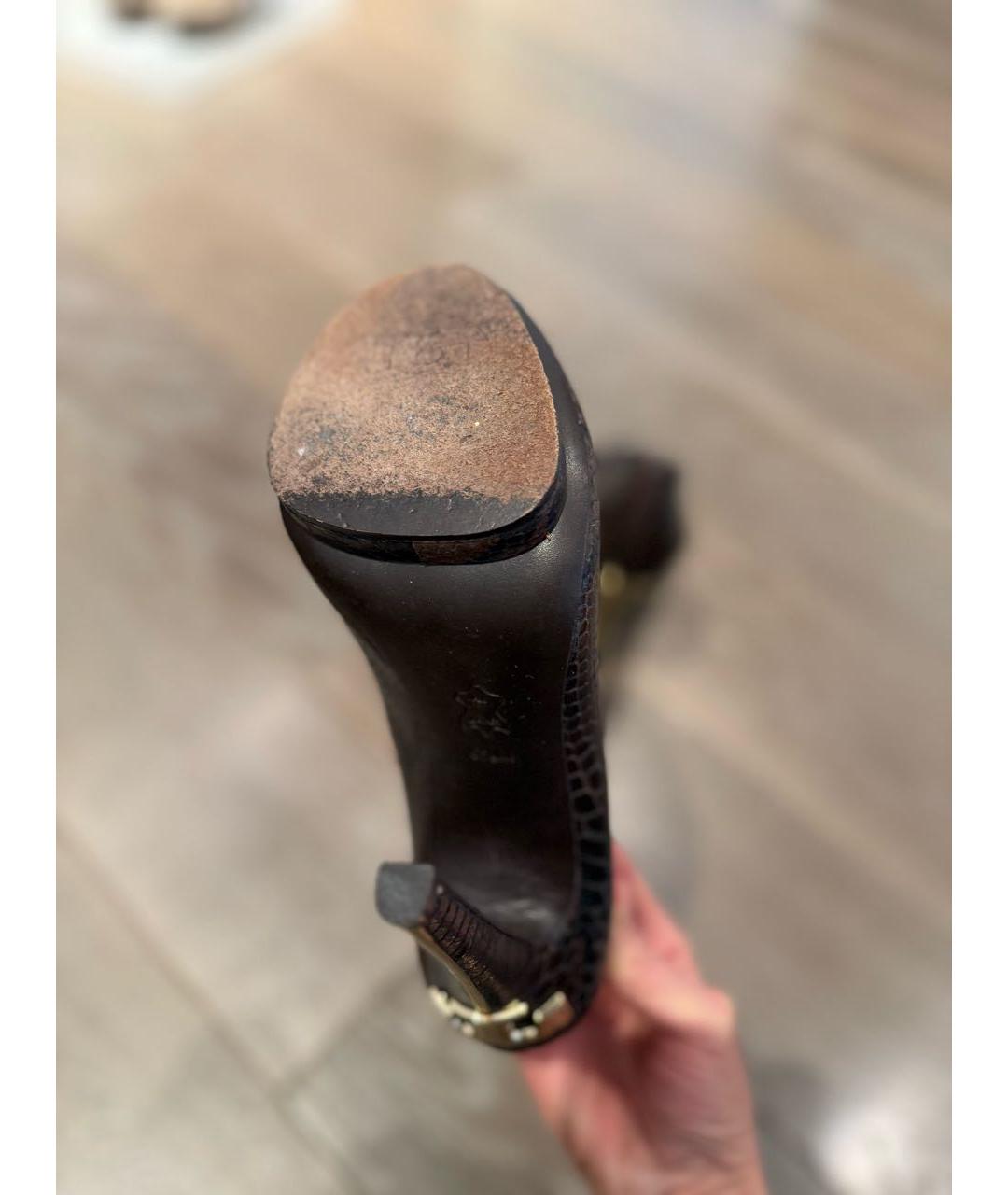 TORY BURCH Коричневые кожаные туфли, фото 5