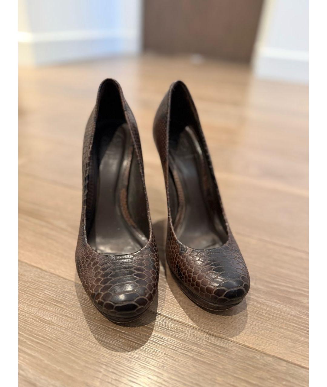 TORY BURCH Коричневые кожаные туфли, фото 2