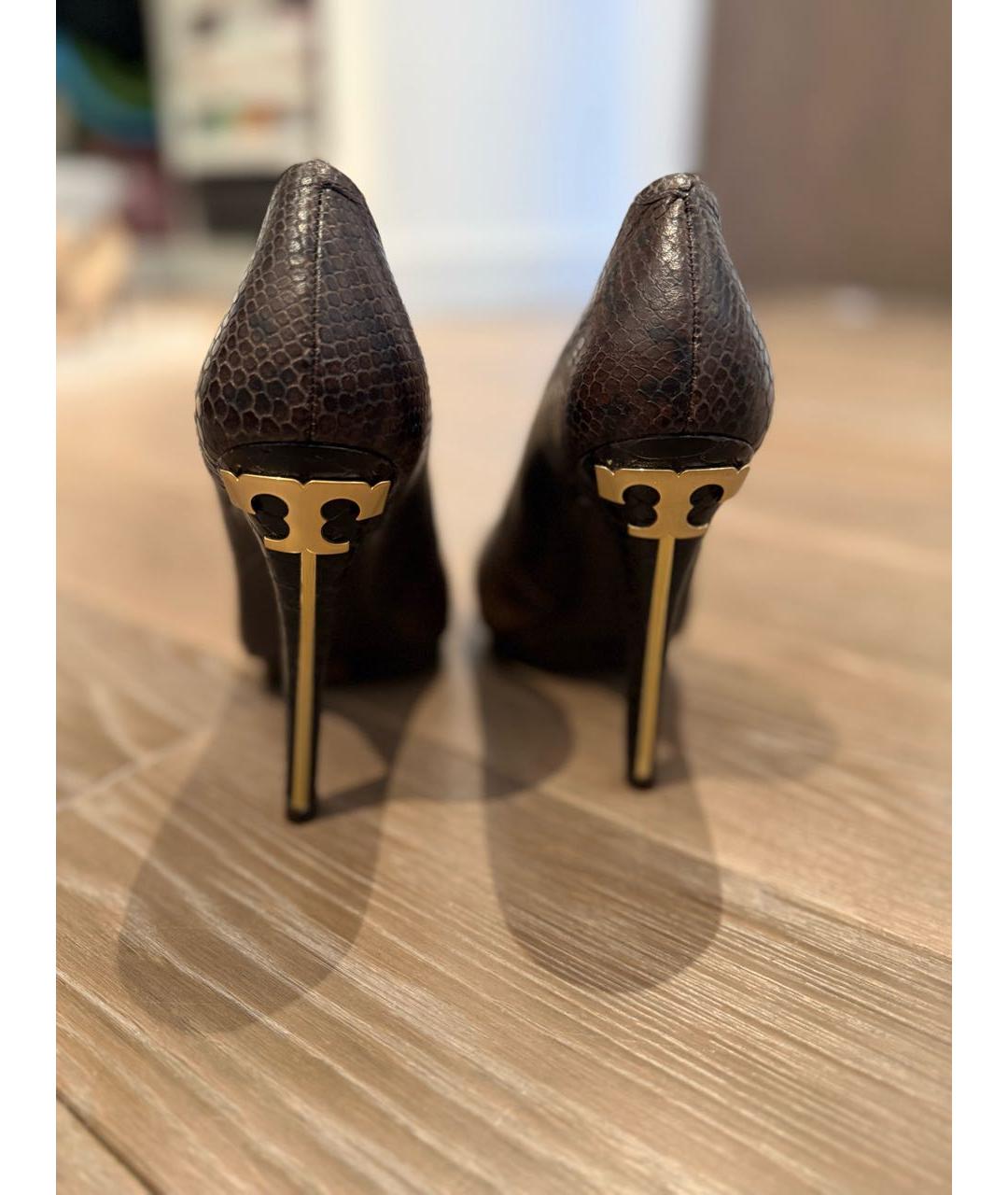TORY BURCH Коричневые кожаные туфли, фото 4