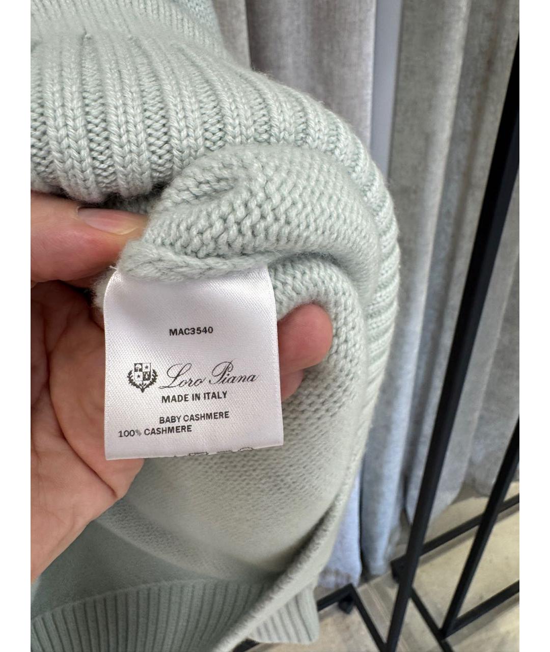 LORO PIANA Голубой кашемировый джемпер / свитер, фото 4