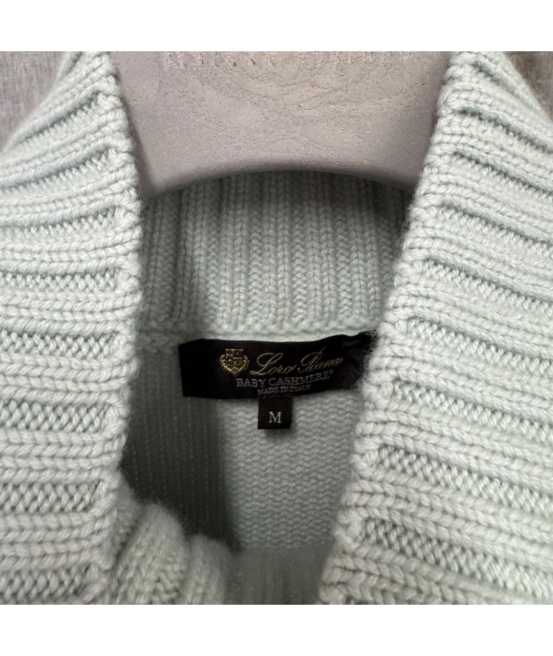 LORO PIANA Голубой кашемировый джемпер / свитер, фото 3