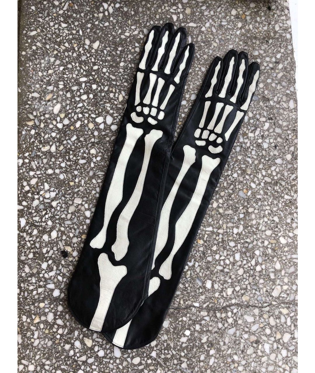 YOHJI YAMAMOTO Черные кожаные перчатки, фото 4