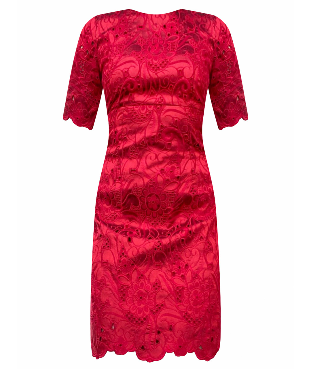 DOLCE&GABBANA Красное шелковое платье, фото 1