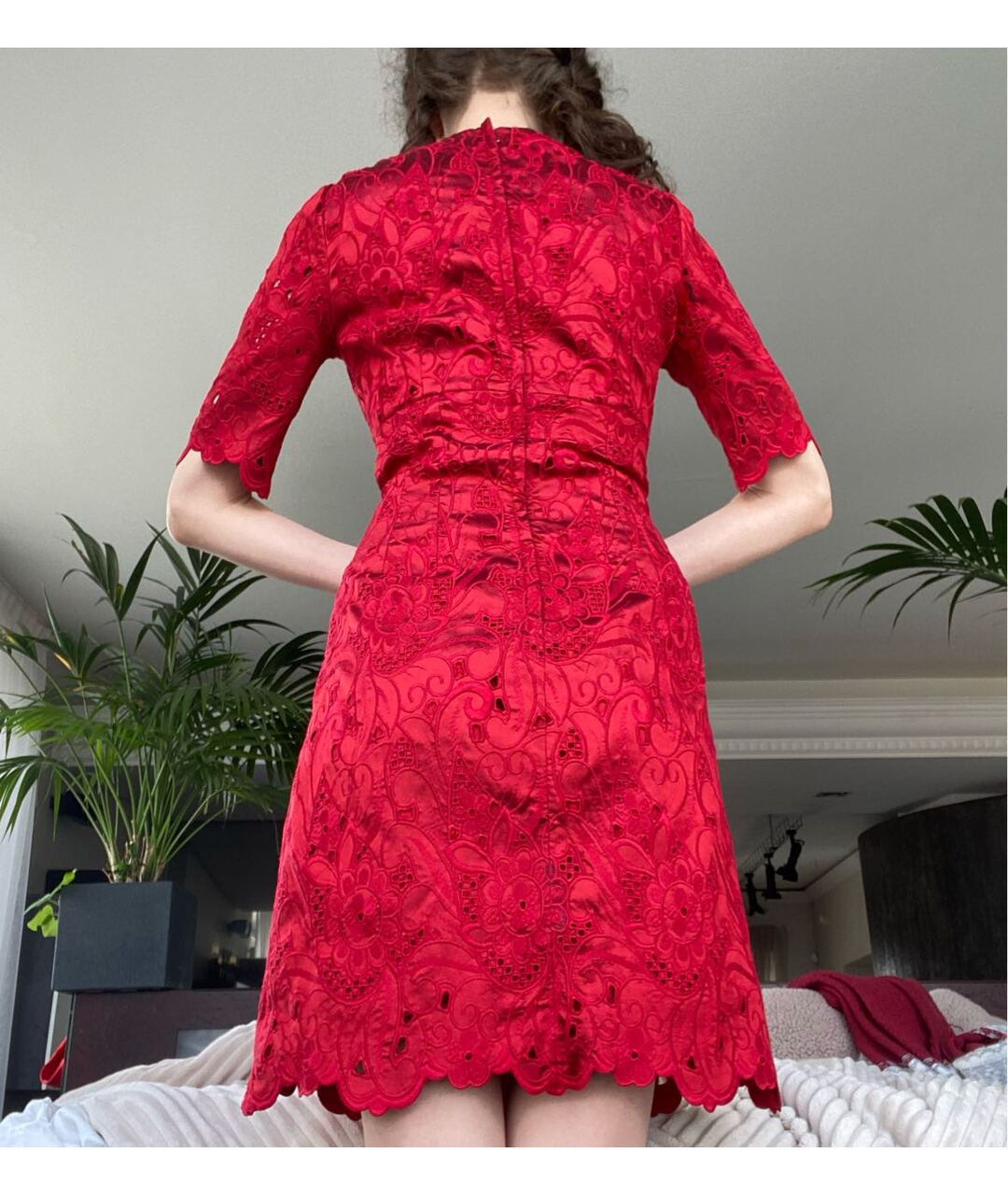 DOLCE&GABBANA Красное шелковое платье, фото 2