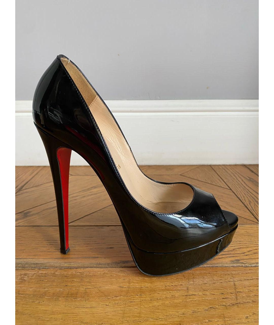 CHRISTIAN LOUBOUTIN Черные туфли из лакированной кожи, фото 5