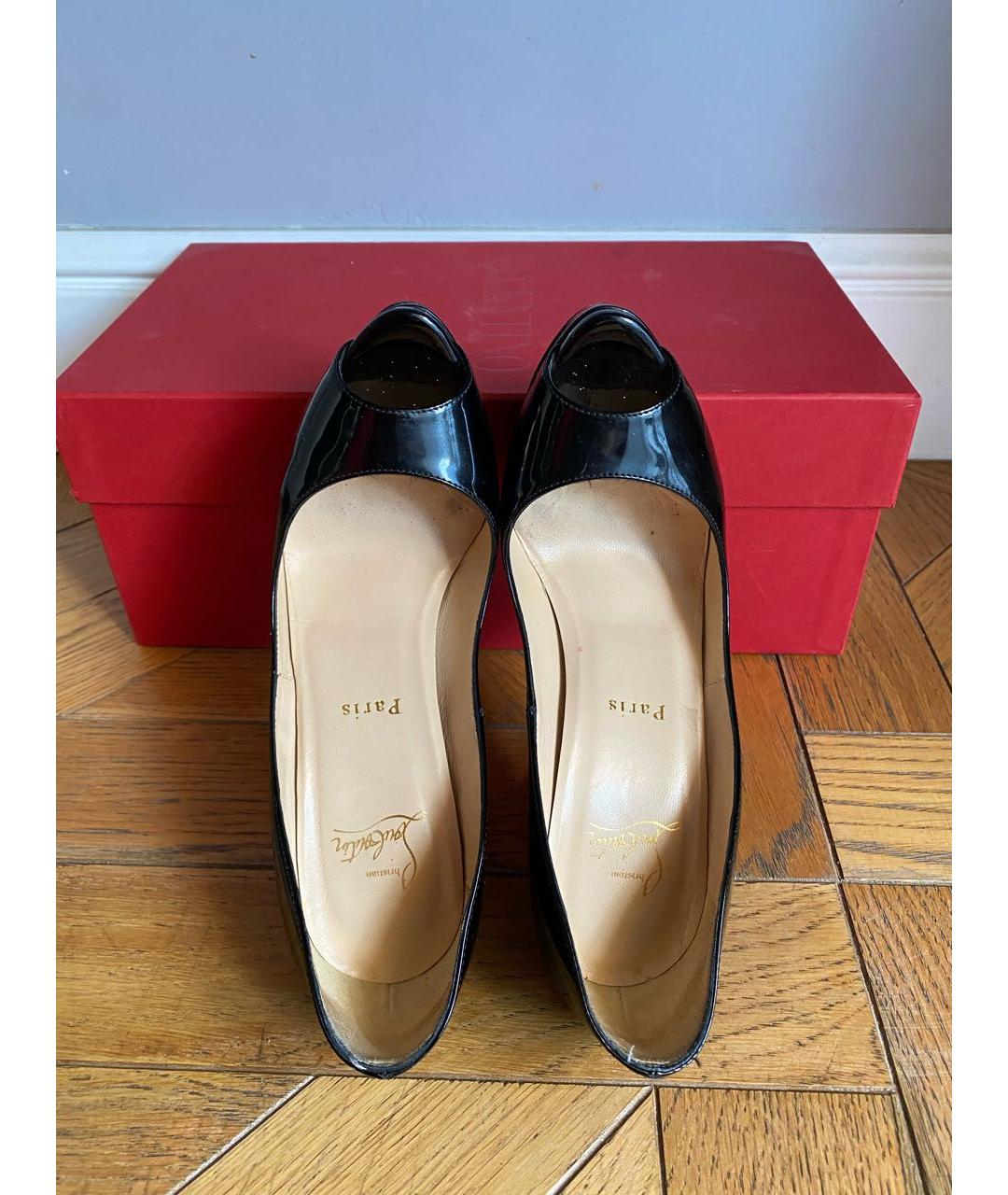 CHRISTIAN LOUBOUTIN Черные туфли из лакированной кожи, фото 3