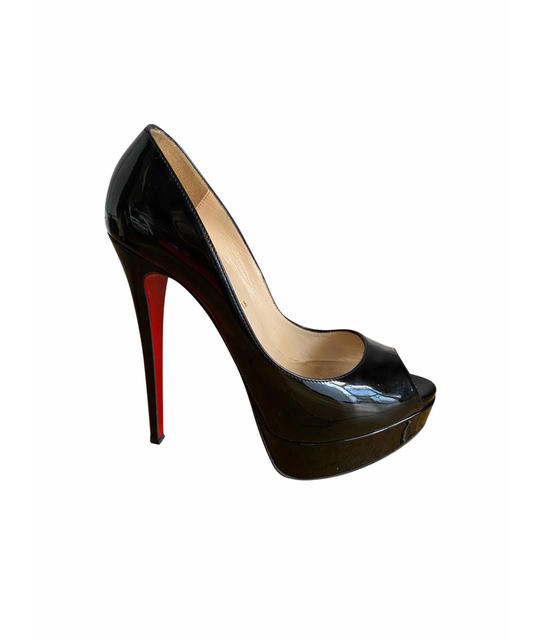 CHRISTIAN LOUBOUTIN Черные туфли из лакированной кожи, фото 1