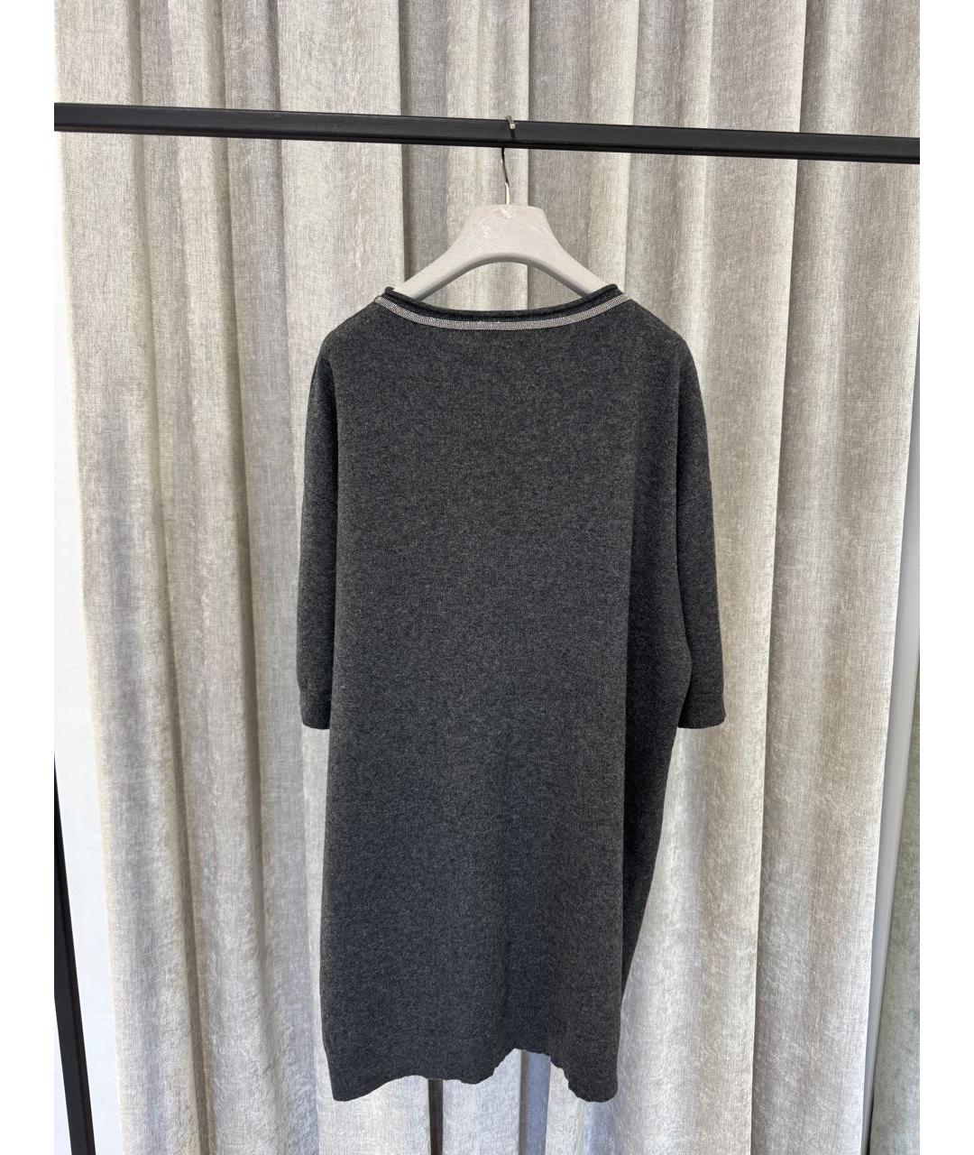 LORO PIANA Антрацитовый кашемировый джемпер / свитер, фото 2