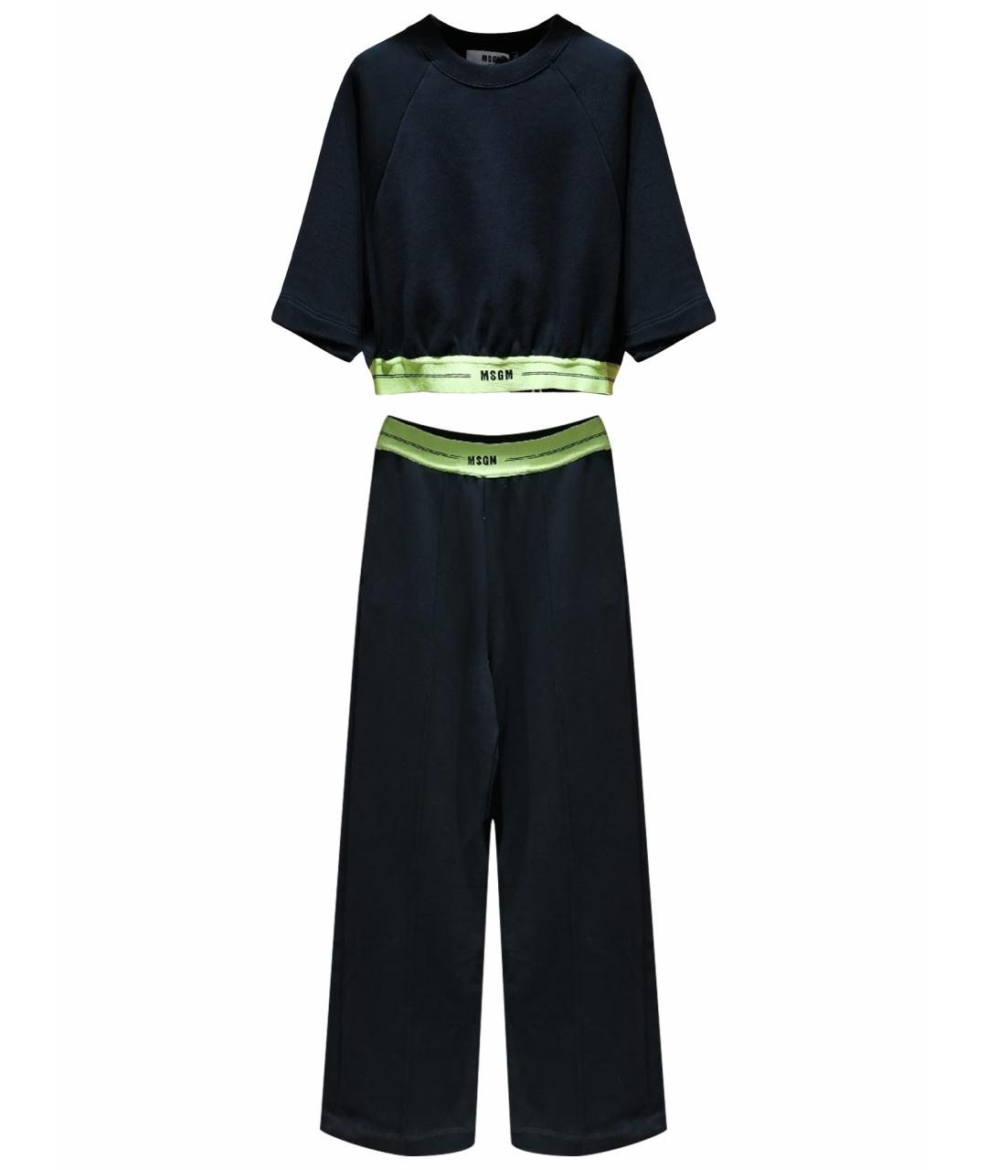 MSGM Черный хлопковый костюм с брюками, фото 1