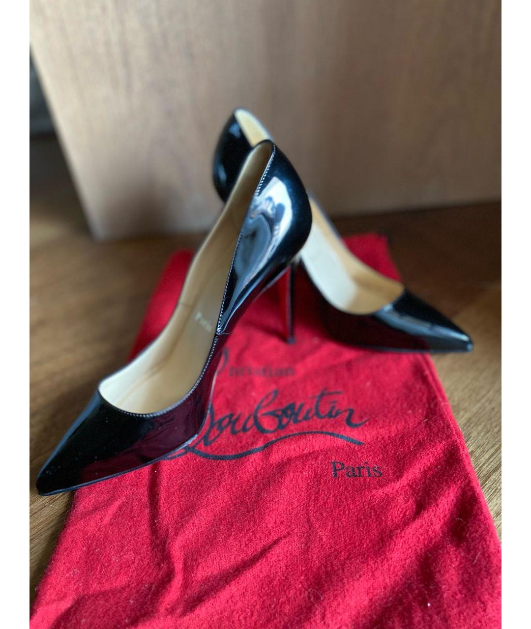 CHRISTIAN LOUBOUTIN Черные туфли из лакированной кожи, фото 7