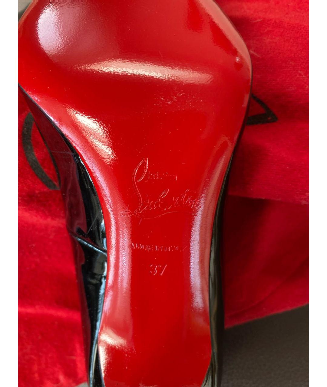 CHRISTIAN LOUBOUTIN Черные туфли из лакированной кожи, фото 6