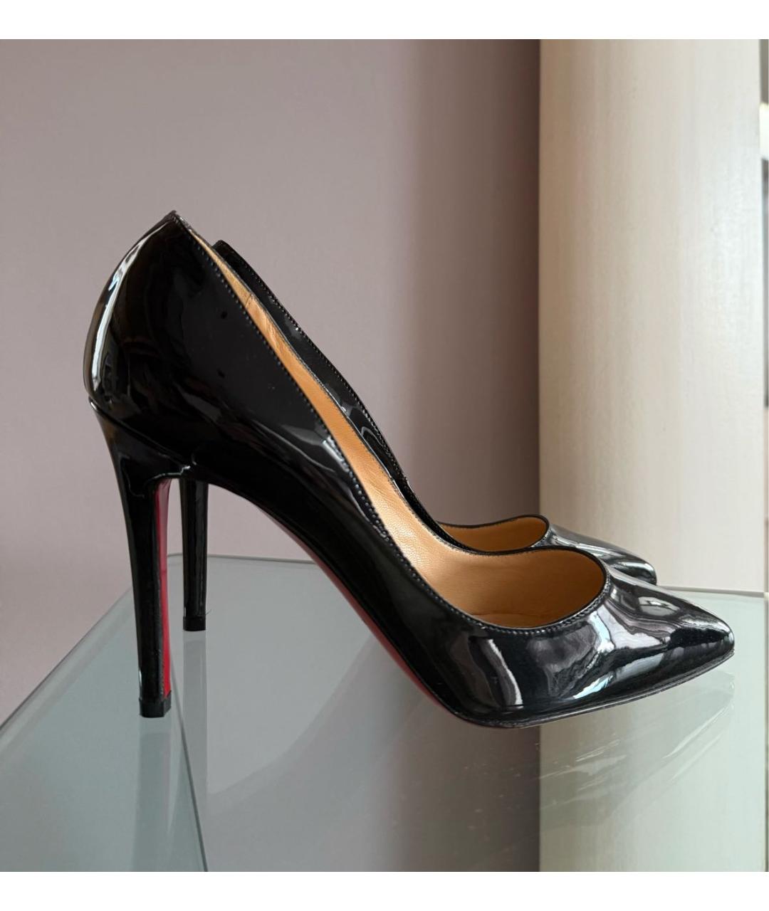 CHRISTIAN LOUBOUTIN Черные туфли из лакированной кожи, фото 8