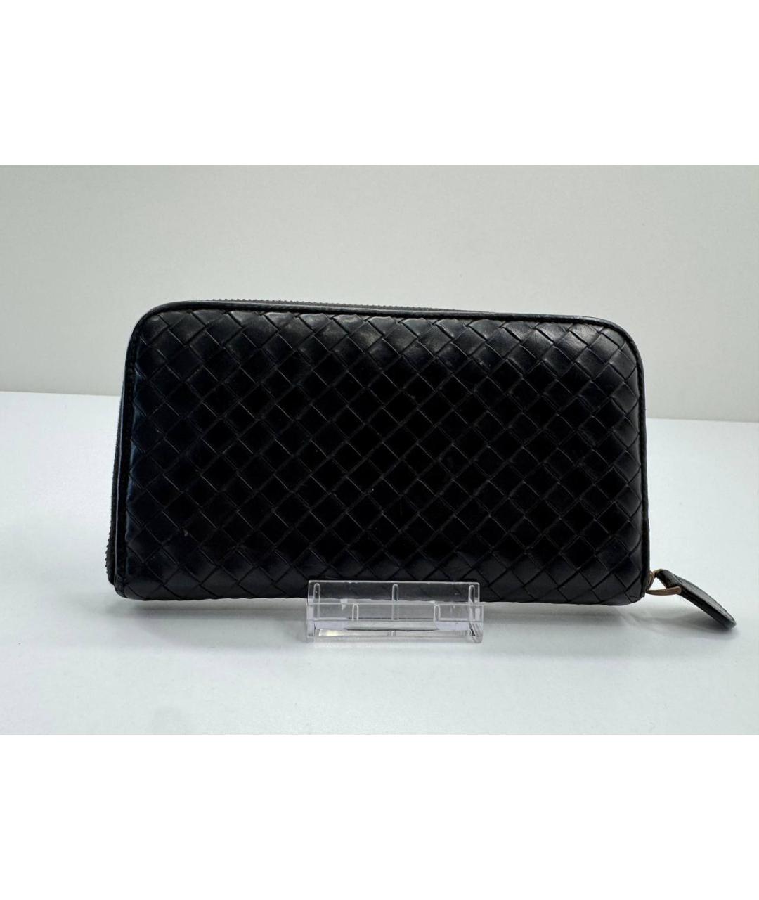 BOTTEGA VENETA Черный кожаный кошелек, фото 2