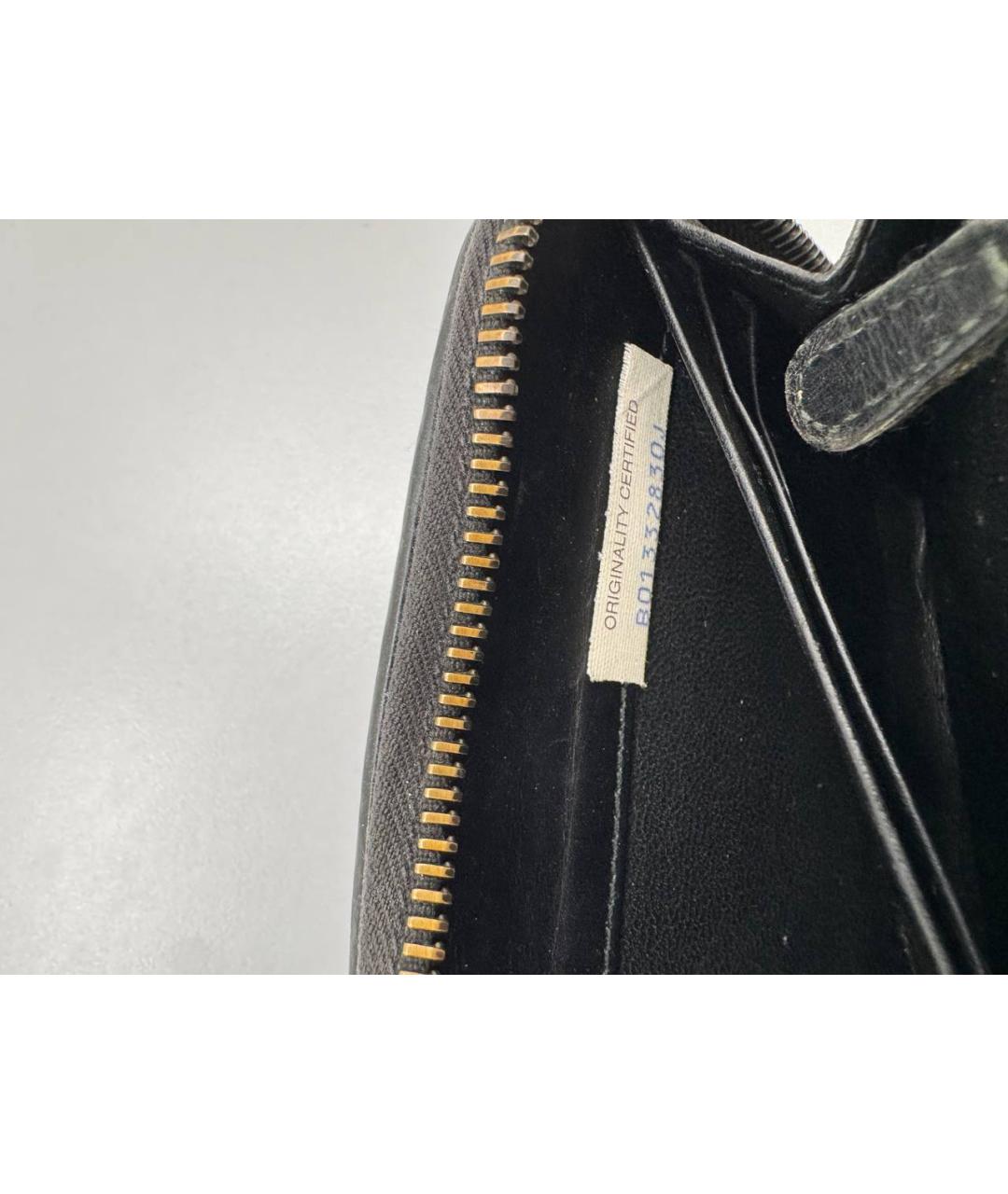 BOTTEGA VENETA Черный кожаный кошелек, фото 9
