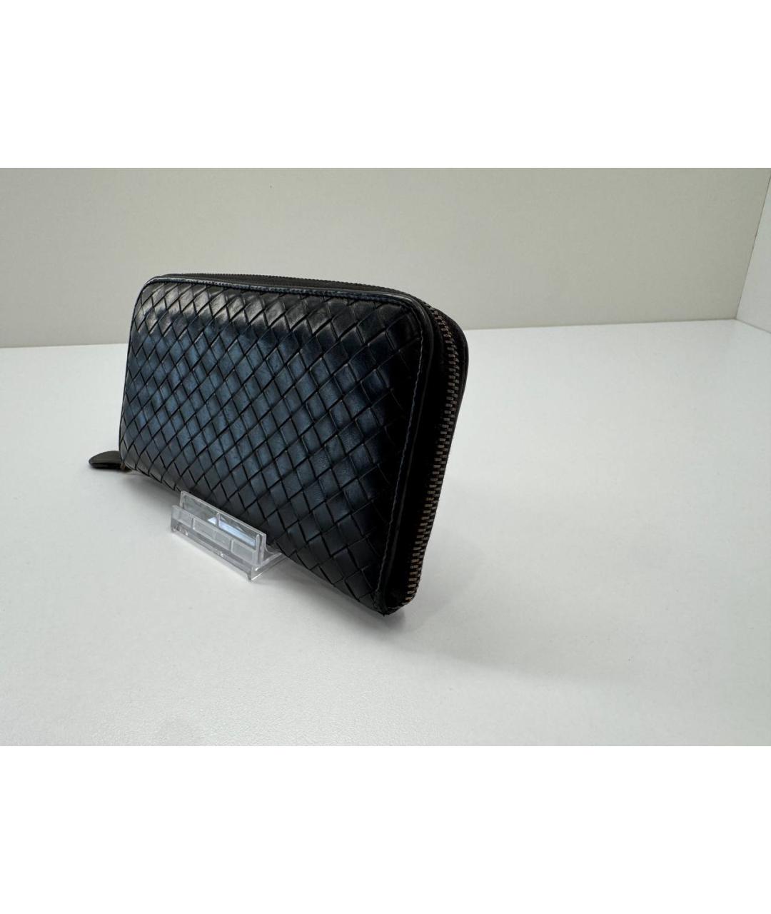 BOTTEGA VENETA Черный кожаный кошелек, фото 7