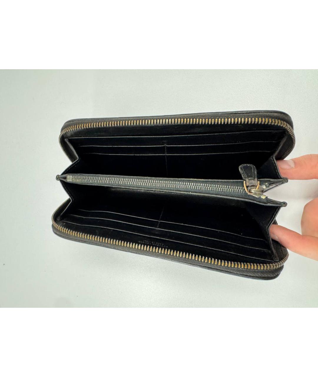 BOTTEGA VENETA Черный кожаный кошелек, фото 8