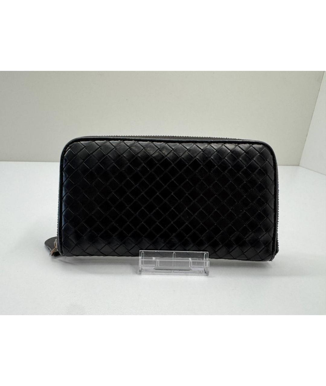 BOTTEGA VENETA Черный кожаный кошелек, фото 5