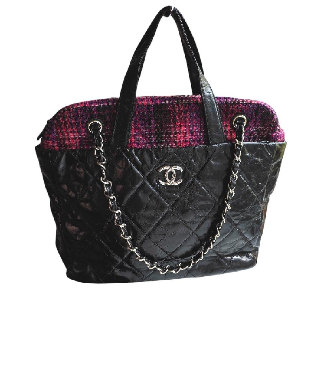 CHANEL Черная кожаная сумка через плечо, фото 10