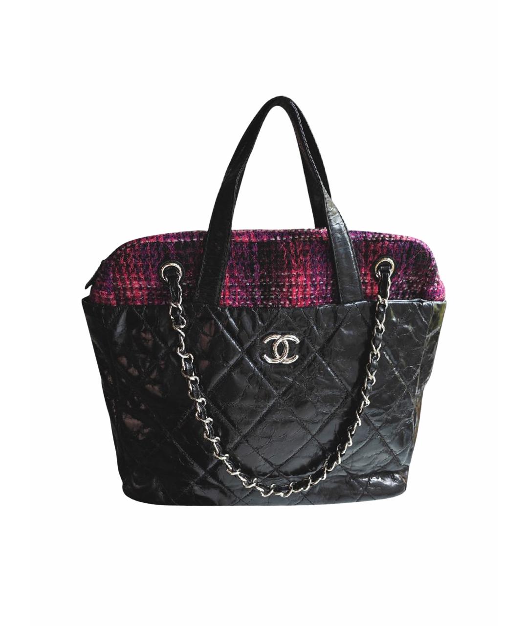 CHANEL Черная кожаная сумка через плечо, фото 1