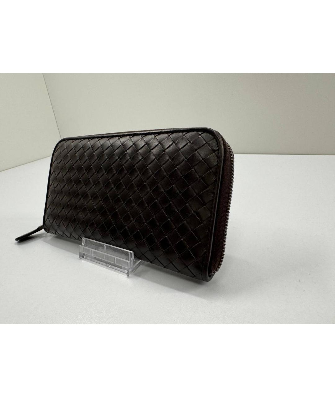 BOTTEGA VENETA Коричневый кожаный кошелек, фото 6
