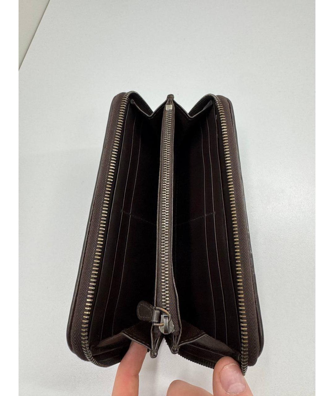 BOTTEGA VENETA Коричневый кожаный кошелек, фото 9