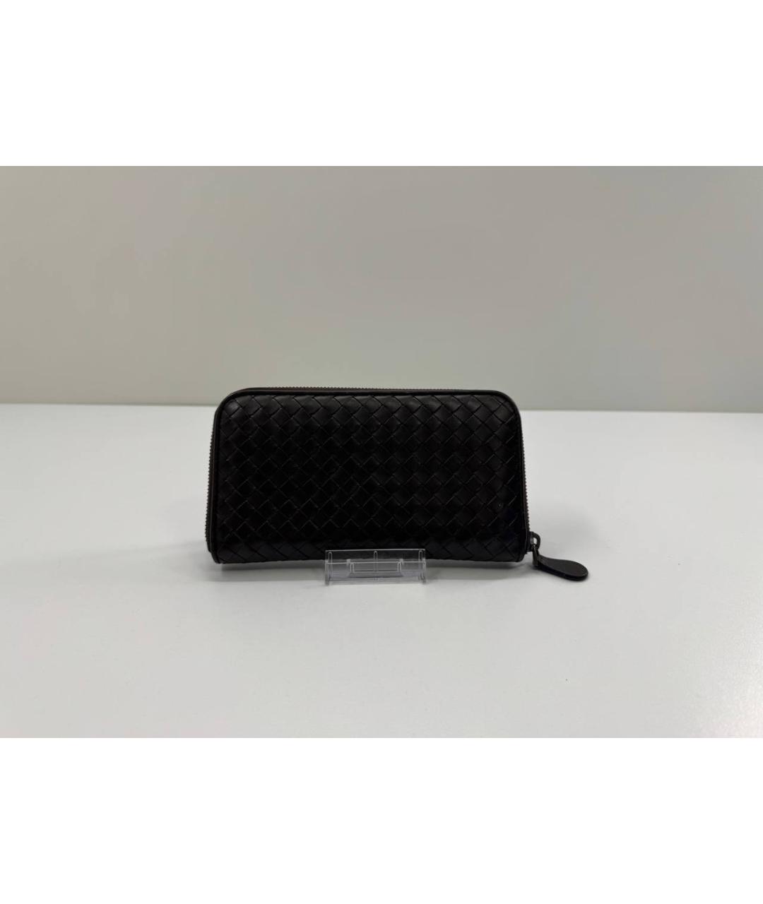 BOTTEGA VENETA Коричневый кожаный кошелек, фото 10