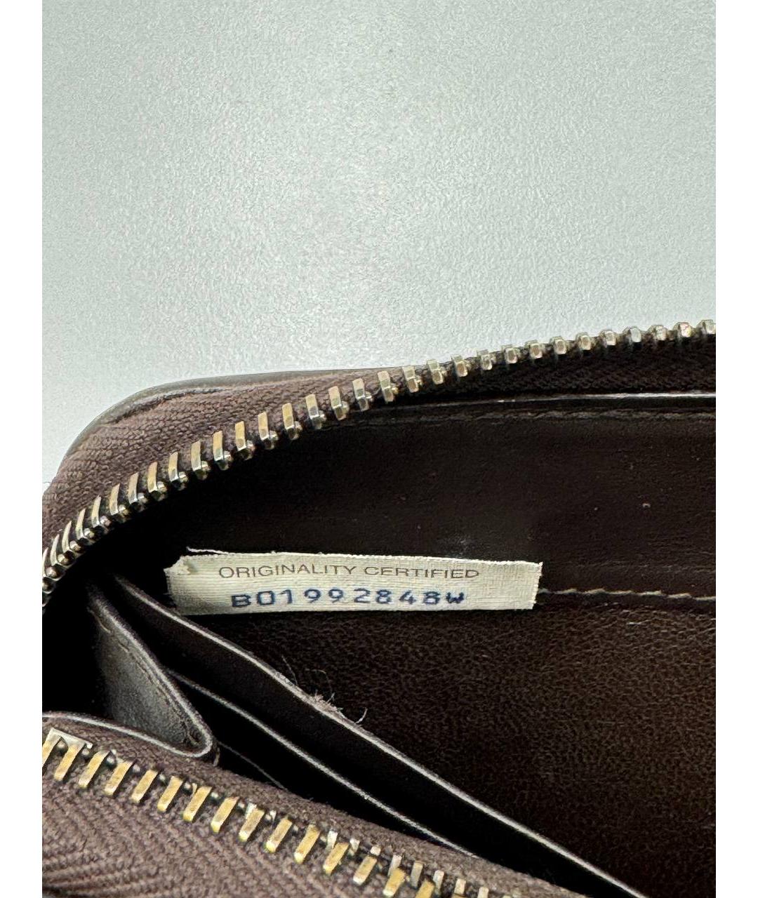 BOTTEGA VENETA Коричневый кожаный кошелек, фото 7