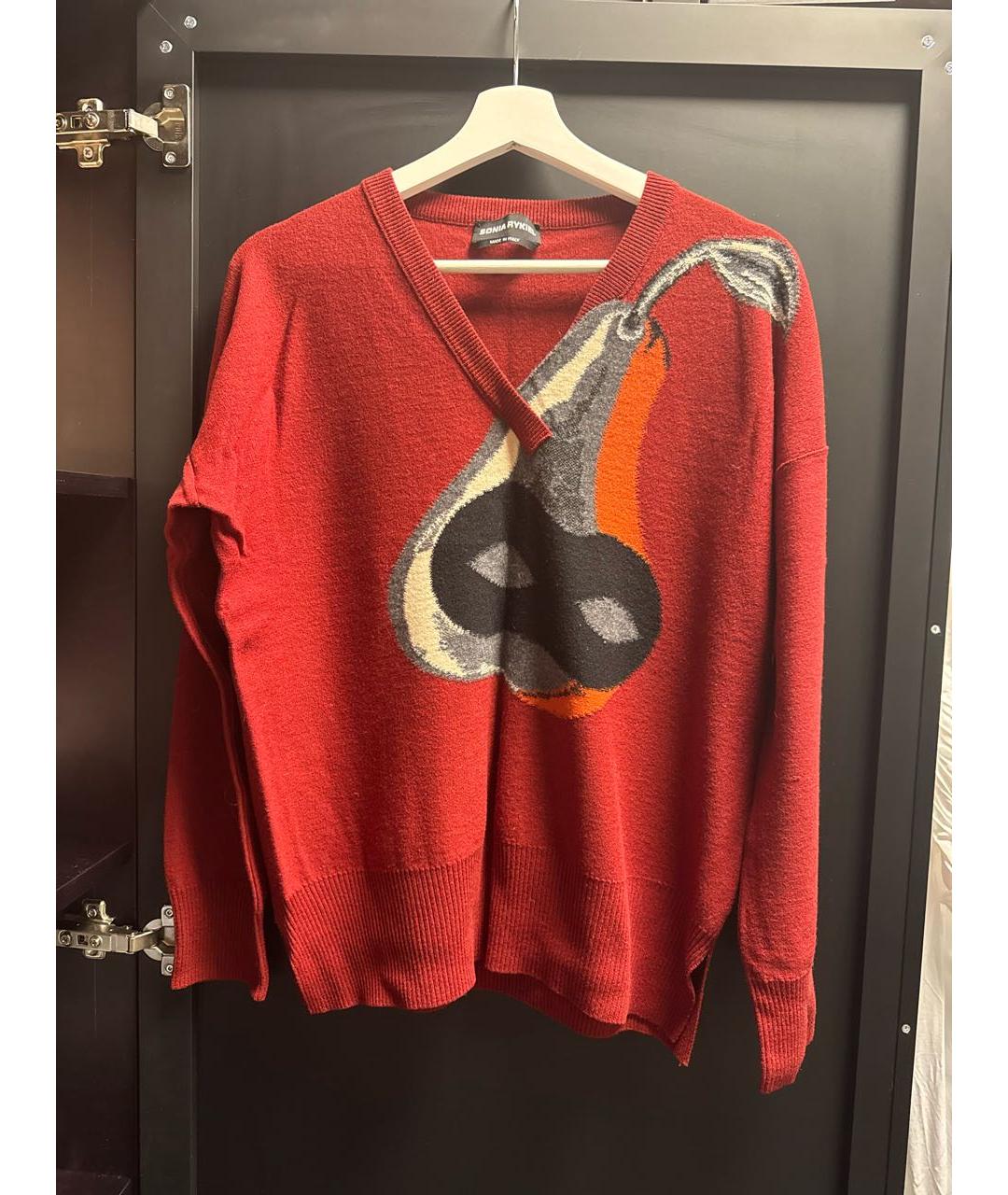 SONIA RYKIEL Бордовый шерстяной джемпер / свитер, фото 6