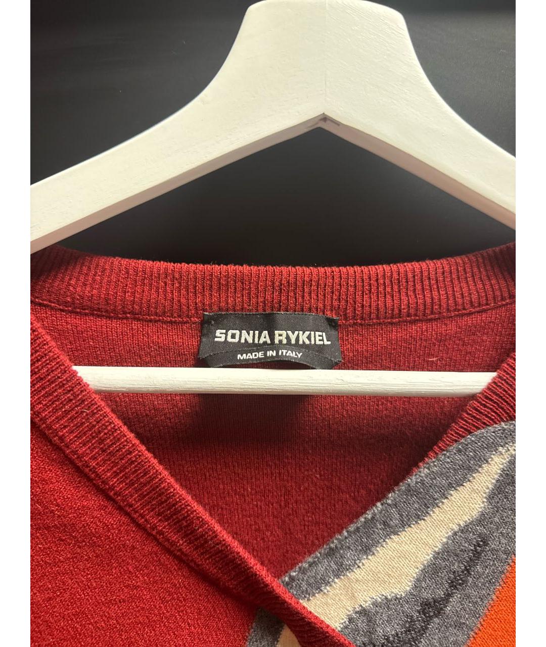 SONIA RYKIEL Бордовый шерстяной джемпер / свитер, фото 3