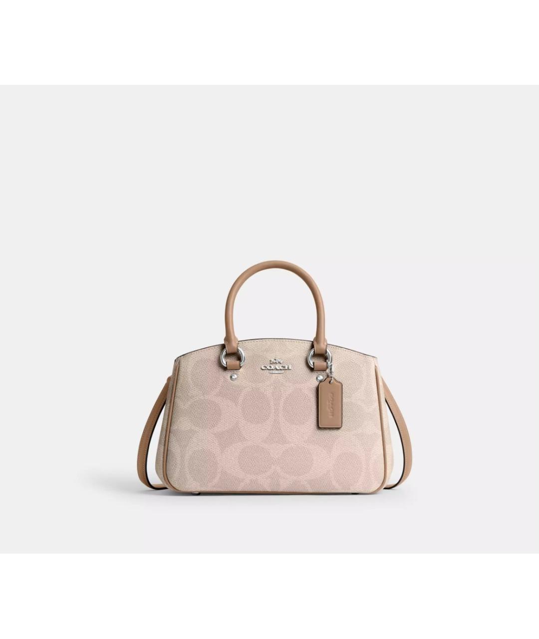 COACH Бежевая сумка с короткими ручками, фото 10
