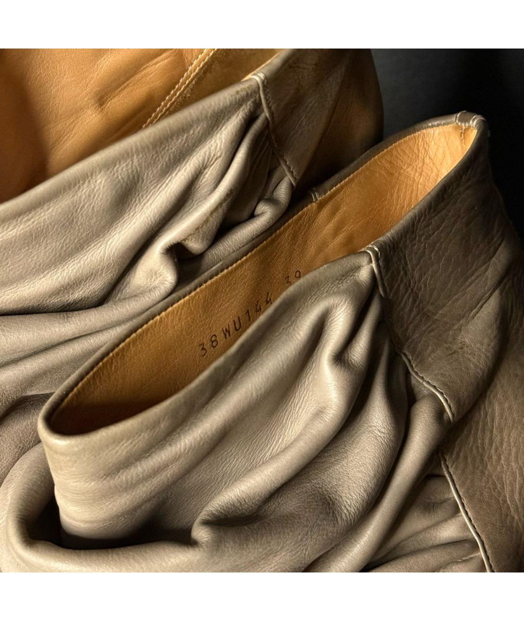 MAISON MARGIELA Бежевые кожаные ботильоны, фото 5