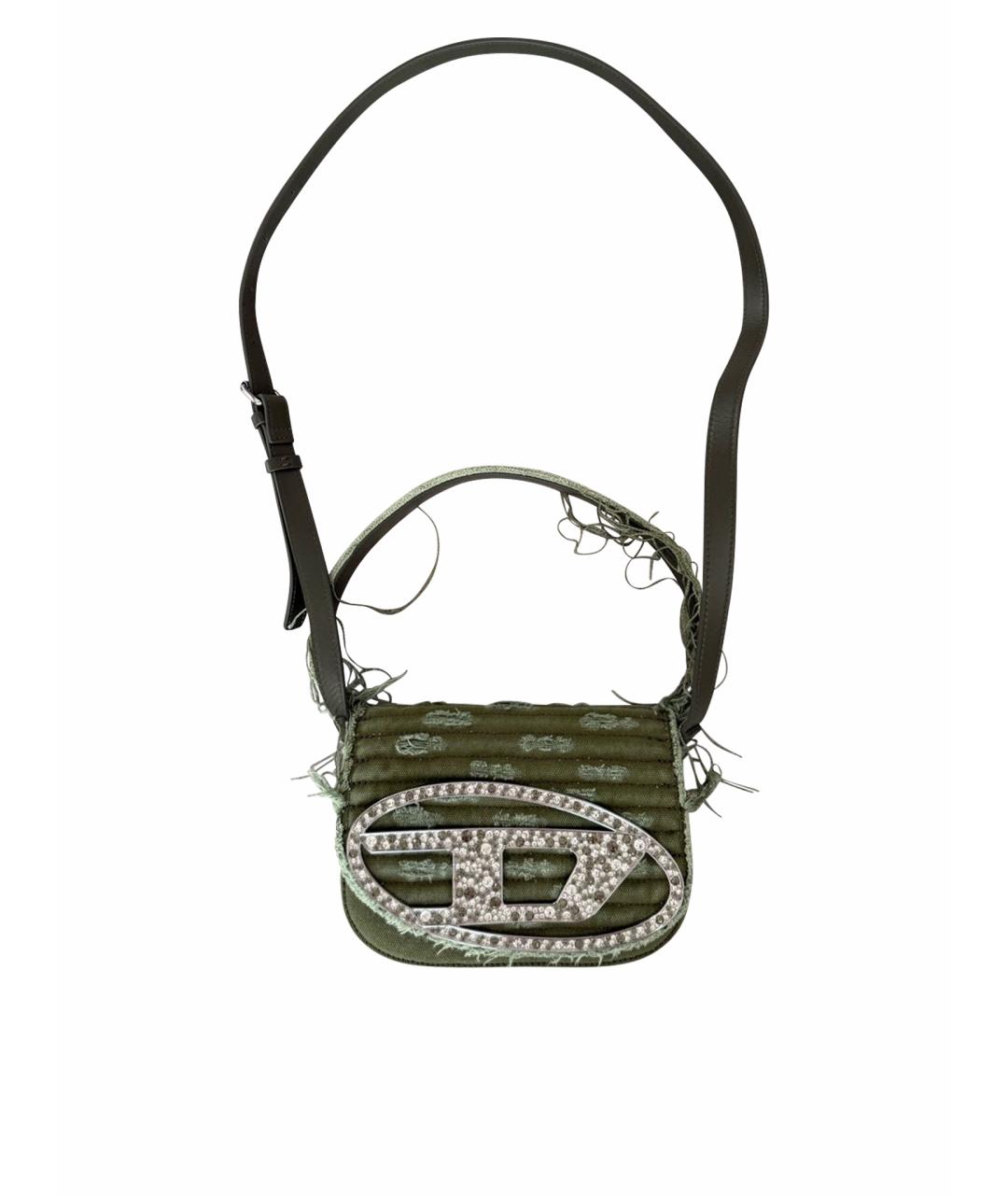 DIESEL Хаки деним сумка через плечо, фото 1